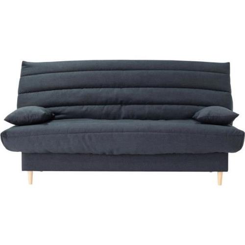 Clic Clac 3 Places - Gris - Couchage 125x190 Cm - Avec Coussins