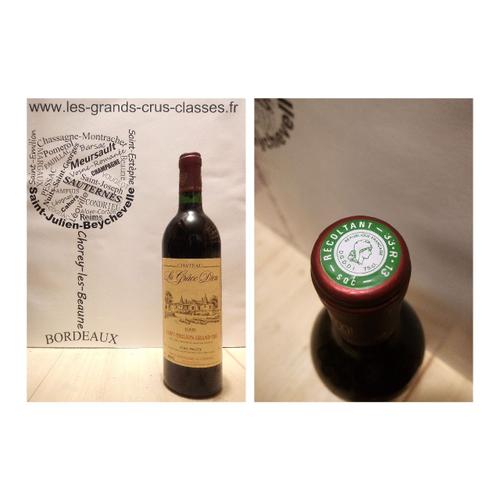 Château La Grâce Dieu 1989 - Saint-Emilion Grand Cru - 1 X 75 Cl - Rouge