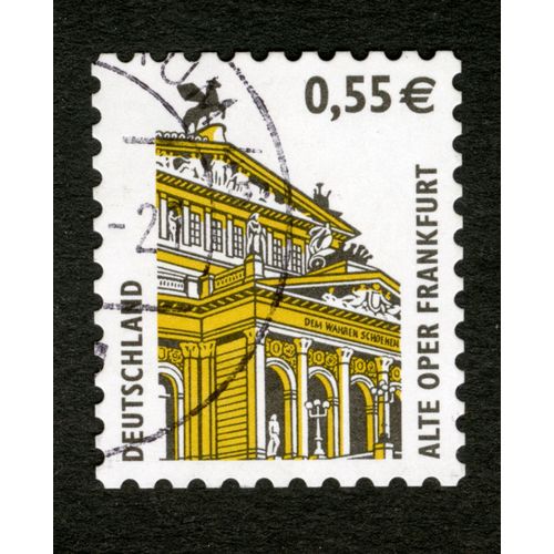 Timbre Oblitéré Deutschland, Alte Oper Frankfurt, 0.55 E
