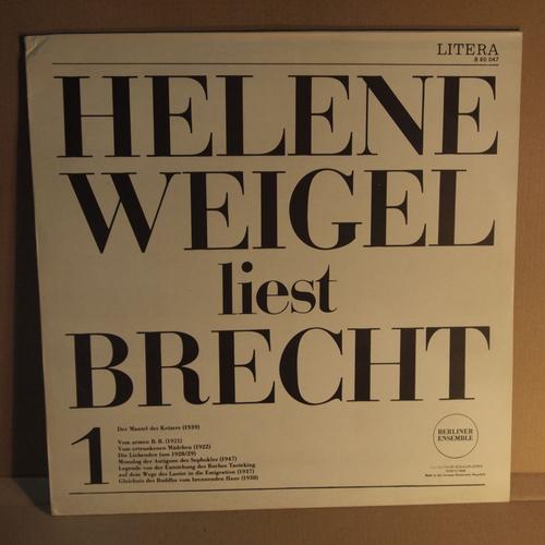 Helene Weigel Liest Brecht 1