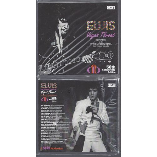 Elvis Presley Vegas Throat In Person At The International Hotel Las Vegas 50th Ann. Live Chronicles Vol 2 Digipack 29 Tracks Live 1969 Disc Original Stereo Édition Limitée 500 Ex Neuf & Scellé Rare