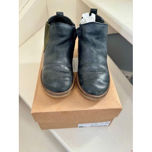 Boots Bi-Matière En Cuir Garçon (Cyrillus) - 28