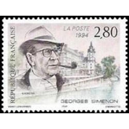 Hommage À Georges Simenon Écrivain Émission Commune France/Belgique Et Suisse Année 1994 N° 2911 Yvert Et Tellier Luxe