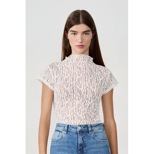 T-Shirt En Dentelle Transparent - Joy Tshirt - Xs - Ecru - Femme - Etam