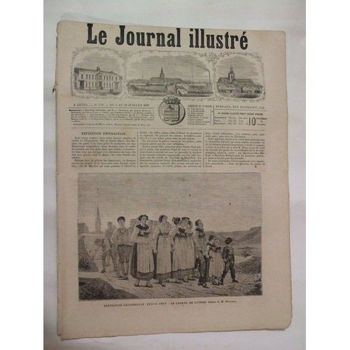 Le Journal Illustré  N° 178 : Exposition Universelle Beaux-Arts:Le Choral De Luther. Fete Des Gouraux A Lorient. Une Creche En Angleterre. Musée De Grenoble:Saint Grégoire,Pape,Tableau De Rubens
