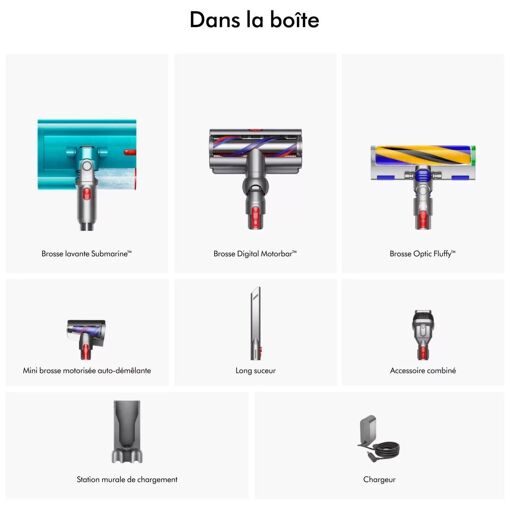 Aspirateur balai Dyson V15s Detect Submarine (448798-01) - 5