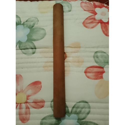 Rouleau À Pâtisserie En Bois Marron Vintage Années 60.