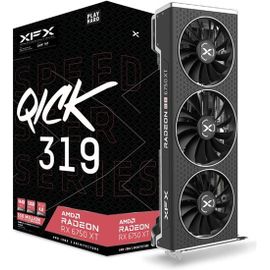 Carte graphique XFX SPEEDSTER QICK 319 AMD Radeon RX 6750 XT Core - 12 Go GDDR6 - 1 x HDMI et 3 x DisplayPort - AMD RDNA 2
