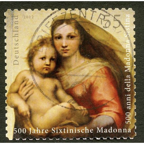 Timbre Oblitéré Deutschland, 500 Jahre Sixtinische Madonna, 2012, 55