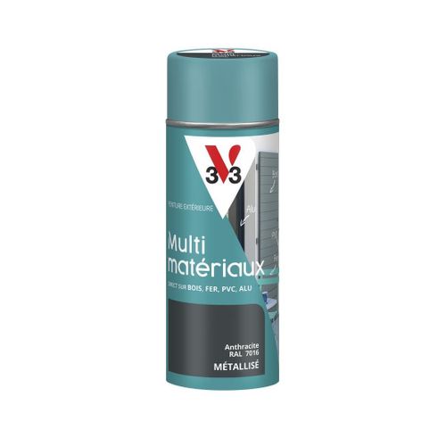 Peinture multi-matériaux DP Métallisé Anthracite Aérosol 400ml