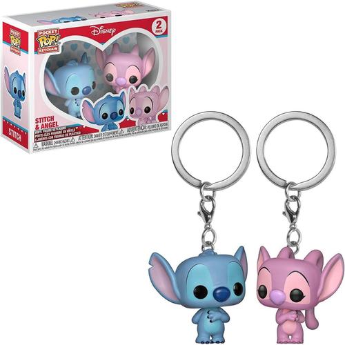 36370 Lot de 2 porte-clés Pocket POP : Lilo et Stitch : Stitch et Angel, multicolore