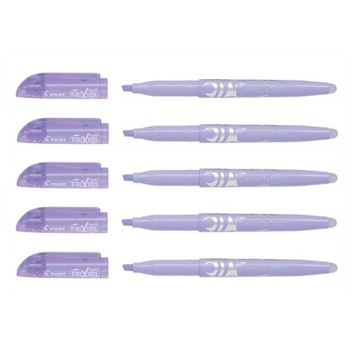 Pilot Lot De 5 Surligneurs Frixion Light Soft Pte Biseautée 3,3 Mm Violet Pastel