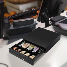 Tiroir-caisse enregistreuse plateau d'insertion caisse de remplacement avec  clip en métal 4 billets 3 pièces pour boîte de rangement d'argent de