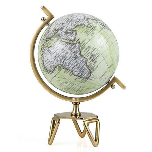 Globe Terrestre Costway Décoratif De Style Vintage Couleur Doré En Métal & Pvc, Cadeau Idéal - L