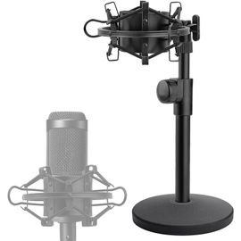 ChenQuanSarl-Avatar Support De Microphone De Bureau Réglable Avec Support Antichocs