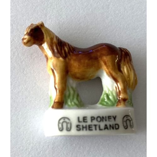 Feve Animaux De La Ferme Cheval Le Poney Shetland / Éditions Atlas Peinte À La Main