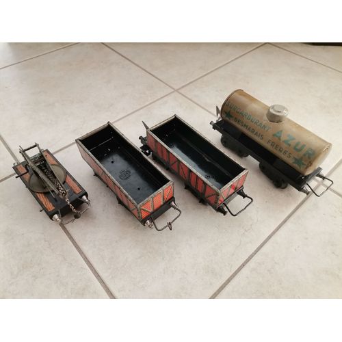 Ensemble De Quatre Wagons Train De Marchandises Jep-Jep