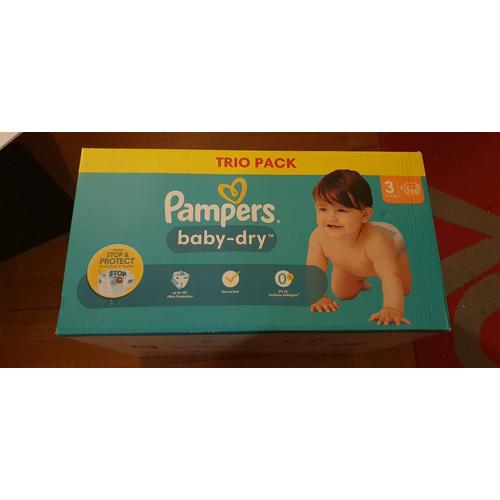 Couches Pampers Baby Dry Taille 3 Trio Pack