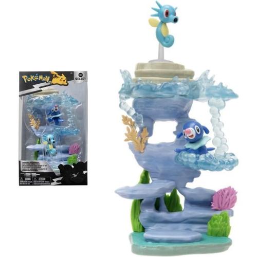 Bandai - Pokémon - Pack Environnement Pokémon - Environnement Sous-Marin Avec Figurines Otaquin Et Hypotrempe 5cm