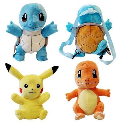 SAC A DOS PELUCHE POKEMON modele pikachu, salameche ou carapuce