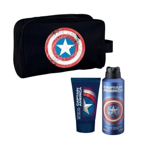 Coffret Captain America - Vaporisateur Pour Le Corps + Gel Douche + Trousse Multicolore