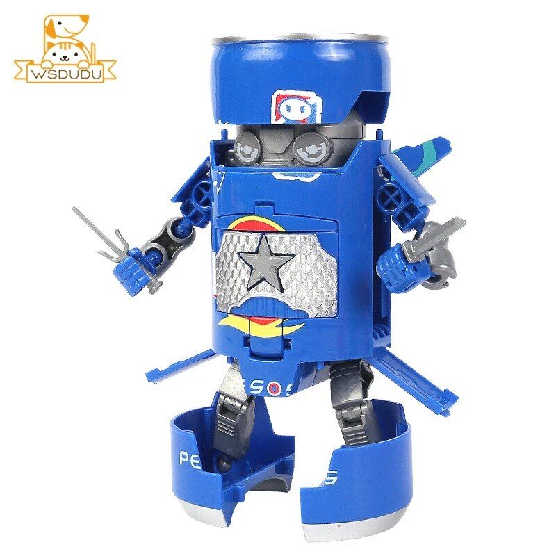 With Box - Bleu - Cool Beverage Peut Transformer Warrior Rob...
