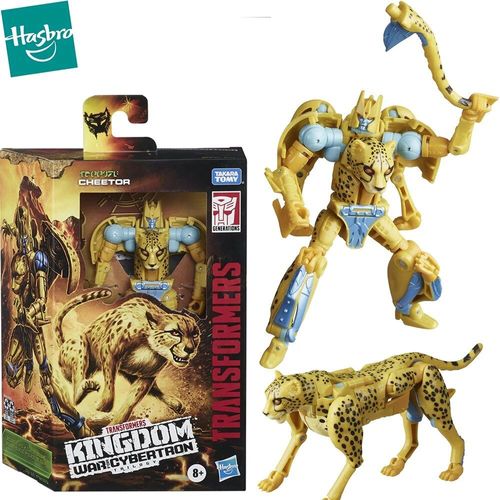 Guépre - En Stock Hasbro Transformers War For Cybertron: Kingdom Wfc-K4 Cheetor Deluxe Class Région Figure Modèle Toys Cadeaux Pour Les Enfants