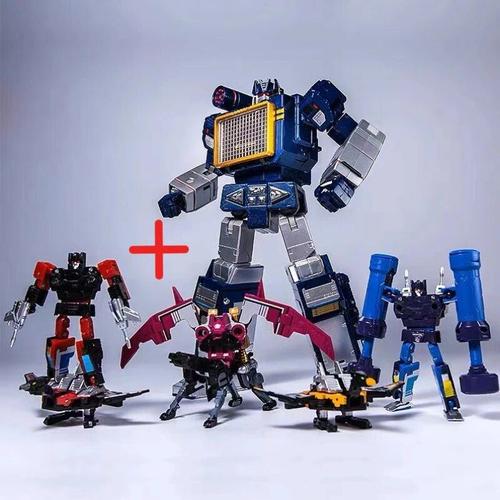 B Set Sans Boîte - En Stock Transformation Thf Thf Thf-01j Soundwave / Thf-01p6 Six Magnétique Troop Troop Ko Mp13 G1 Figure D'action Avec Boîte