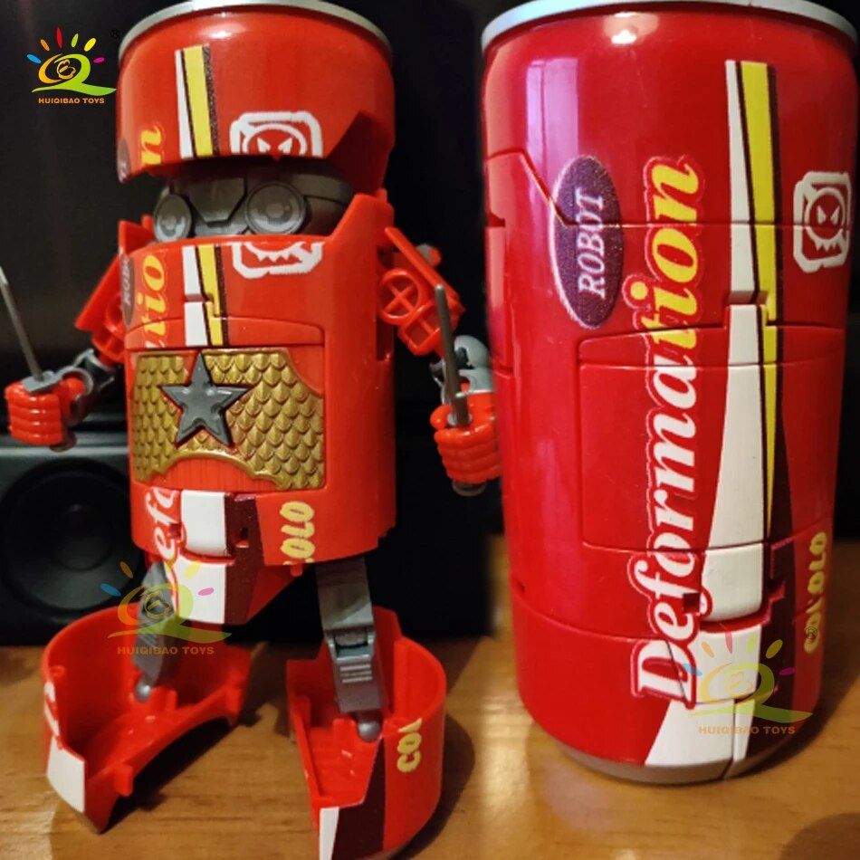 With Box - Bleu - Huiqibao Creative D�form� Soda Robot Warri... - 4