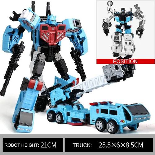 A103 Pas De Boîte - Hzx 5 En 1 Transformation Robot Car Toys Anime Defensor Aircraft Motorcycle Truck Modèle Ko Boys Kid Gift