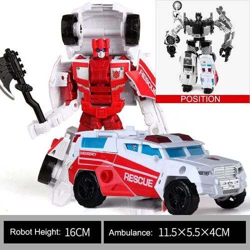 A104 Pas De Boîte - Hzx 5 En 1 Transformation Robot Car Toys Anime Defensor Aircraft Motorcycle Truck Modèle Ko Boys Kid Gift
