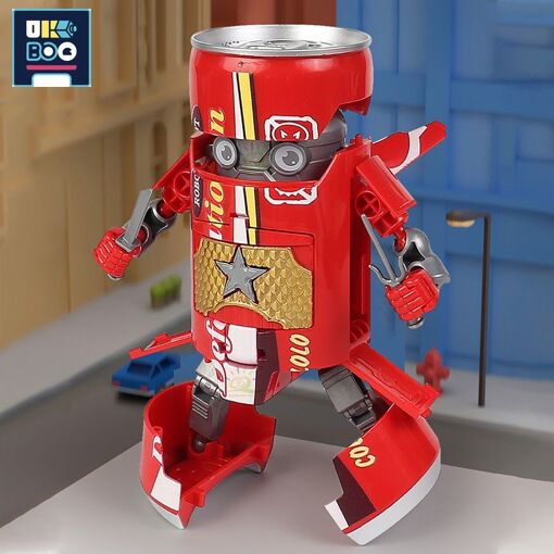 With Box - Rouge - Les Figurines D'action De Robot De Soda D... - 4