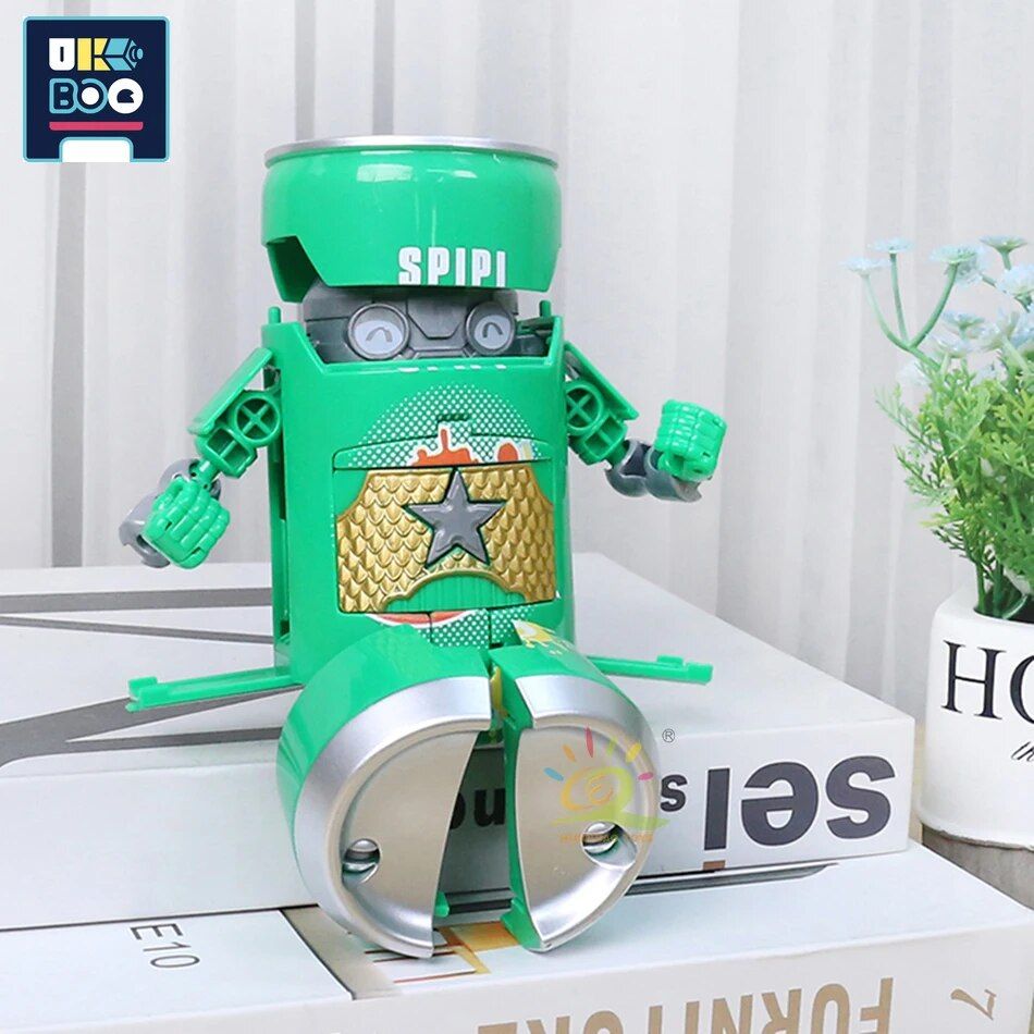 With Box - Rouge - Les Figurines D'action De Robot De Soda D... - 5