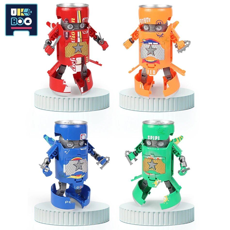 With Box - Rouge - Les Figurines D'action De Robot De Soda D... - 7