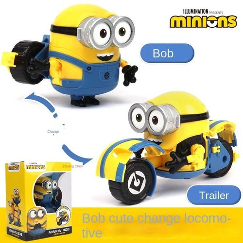 Bob - Minions Toy The Rise Of Gru Transform Robot Car Aircraft Bob Bob Kevin Stuart Doll Action Figures Cadeau De Noël