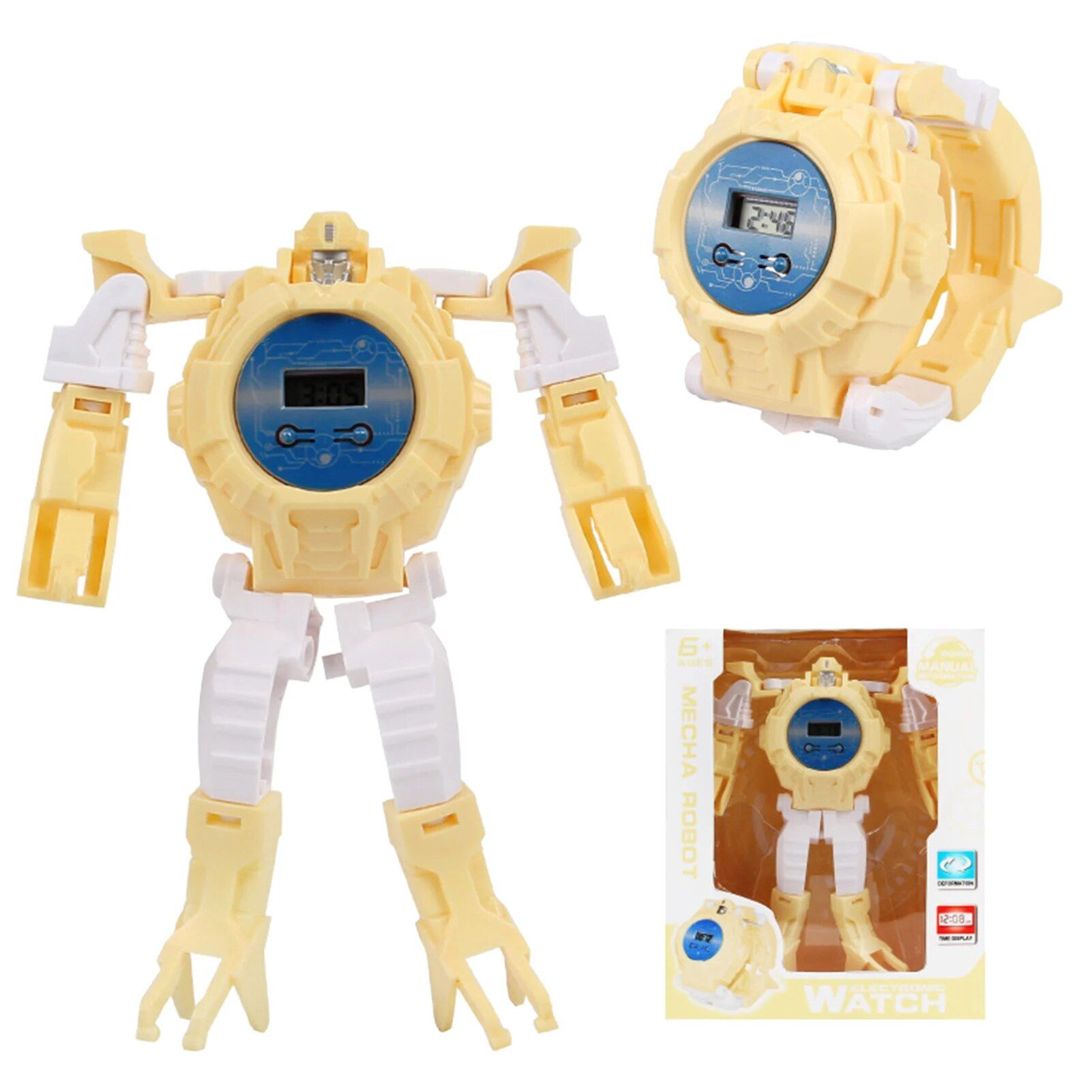 Jaune - Robot Cratif Transformant Les Enfants Regarder Les ...