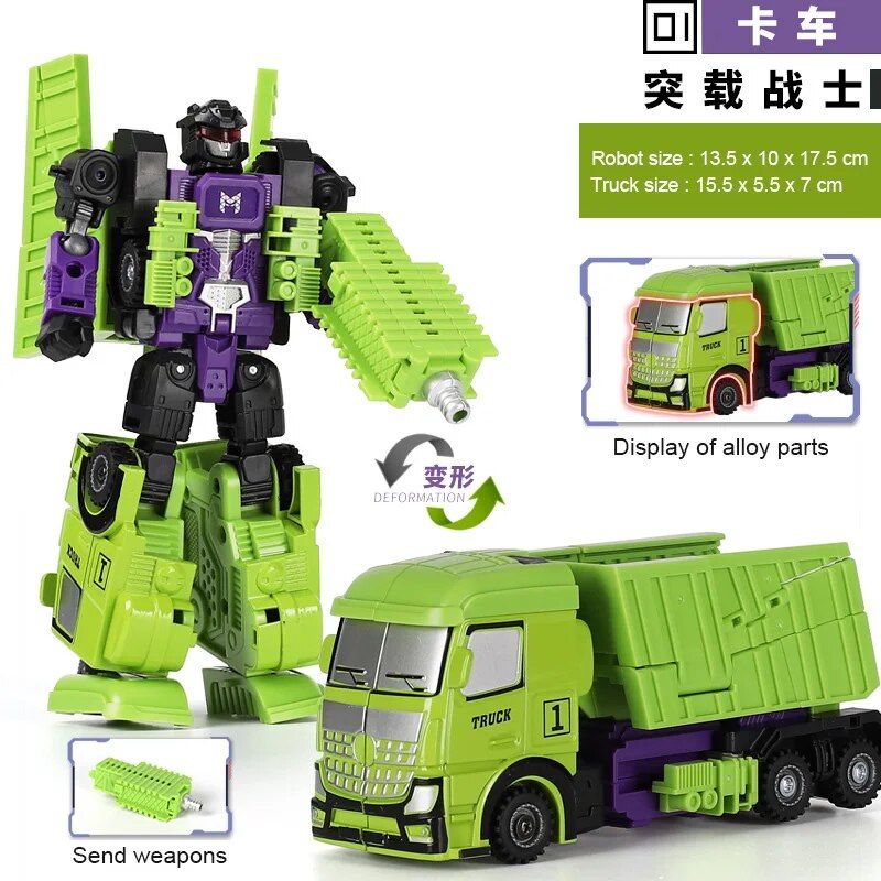 Transformation Robot Toy 5 In 1 Modle De Vhicule D'ingnie...