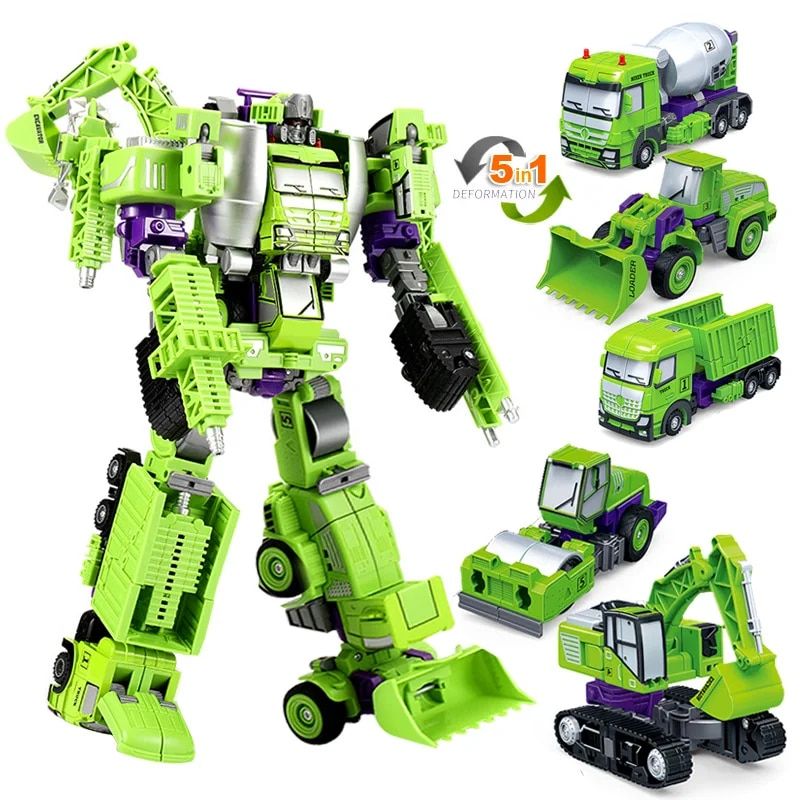 Transformation Robot Toy 5 In 1 Modle De Vhicule D'ingnie... - 2