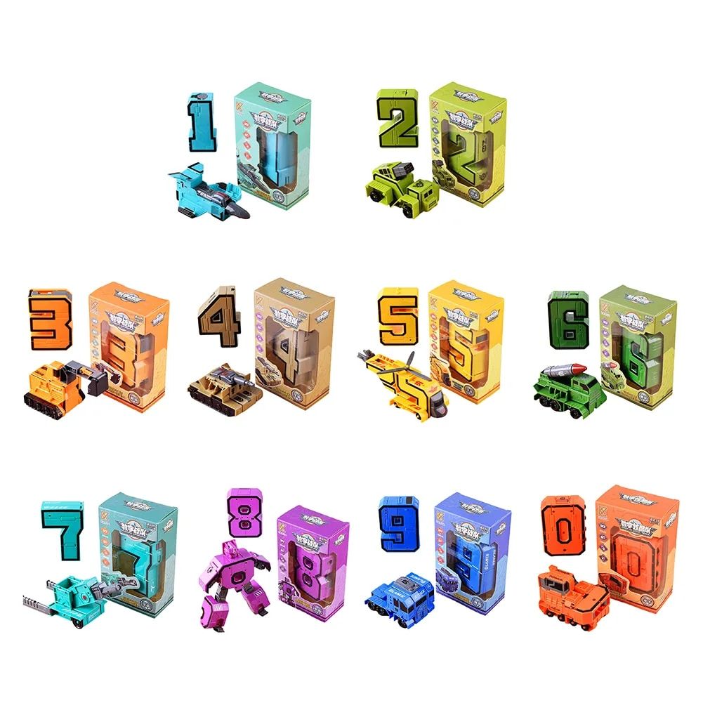 Transformation Robot Toy Cultivate Creativity Number Deforma... - 2