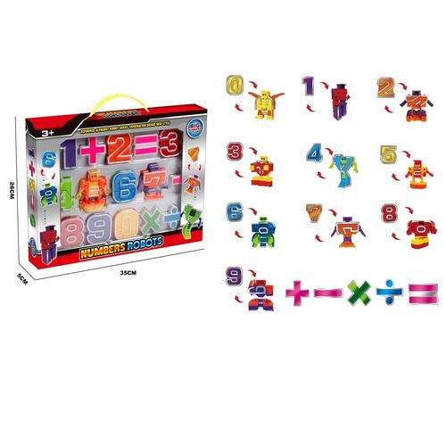 Avec Boîte - Transformation Robot Toys For Boys Number Série D'étude Stem Figures D'action Stem Education Toy Pour Les Blocs De Construction D'anniversaire Pour Enfants