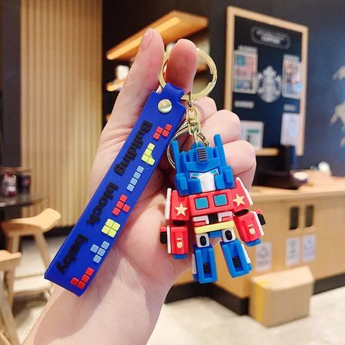 Pilier - Transformers Robot Bumblebee Megatron Optimus Prime Silicone Key Chain Pendant Cartoon Key Chain Pendant Small Toy Pour Enfants