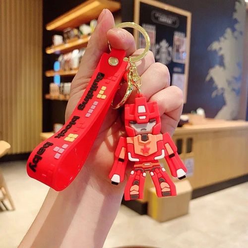 Tige Chaud - Transformers Robot Bumblebee Megatron Optimus Prime Silicone Key Chain Pendant Cartoon Key Chain Pendant Small Toy Pour Enfants