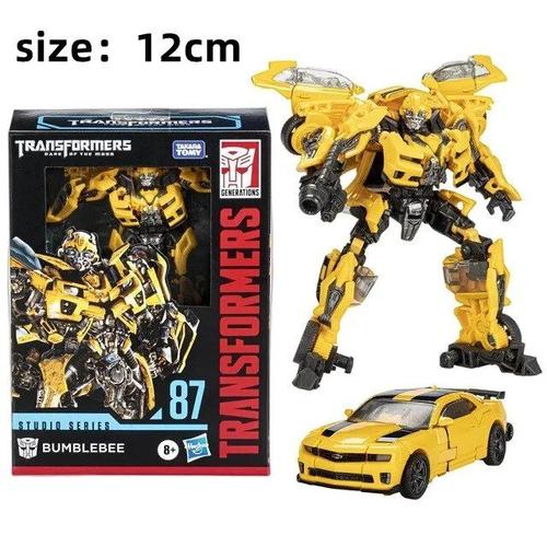 12cm - 87 Bumblebee - Véritable Séries De Toys De Transformers Hasbro Studio Deluxe Transformers: 12cm Arcee Ironhide Bumblebee Action Figure Kids Gift
