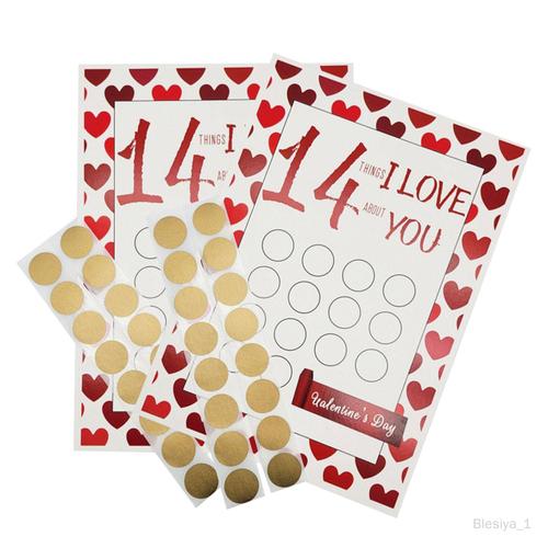 Cartes à gratter de Saint-Valentin, 2 pièces, carte de v¿ux pour petit 'aime Je t'aime