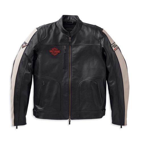 Blouson De Moto En Cuir Enduro Pour Hommes