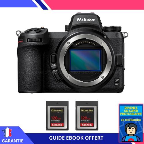 Nikon Z6 II Nu + 2 SanDisk 128GB Extreme PRO CFexpress Type B + Ebook 'Devenez Un Super Photographe'