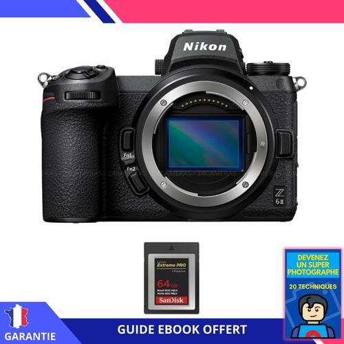 Nikon Z6 II Nu + 1 SanDisk 64GB Extreme PRO CFexpress Type B + Ebook 'Devenez Un Super Photographe'