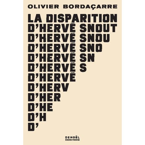 La Disparition D?Hervé Snout