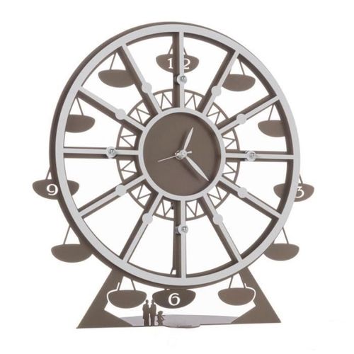 LUNA PARK gris, horloge de table, arts et artisanat