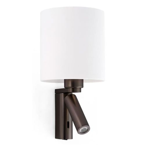 Applique Murale Rob 60w Avec Liseuse Bronze